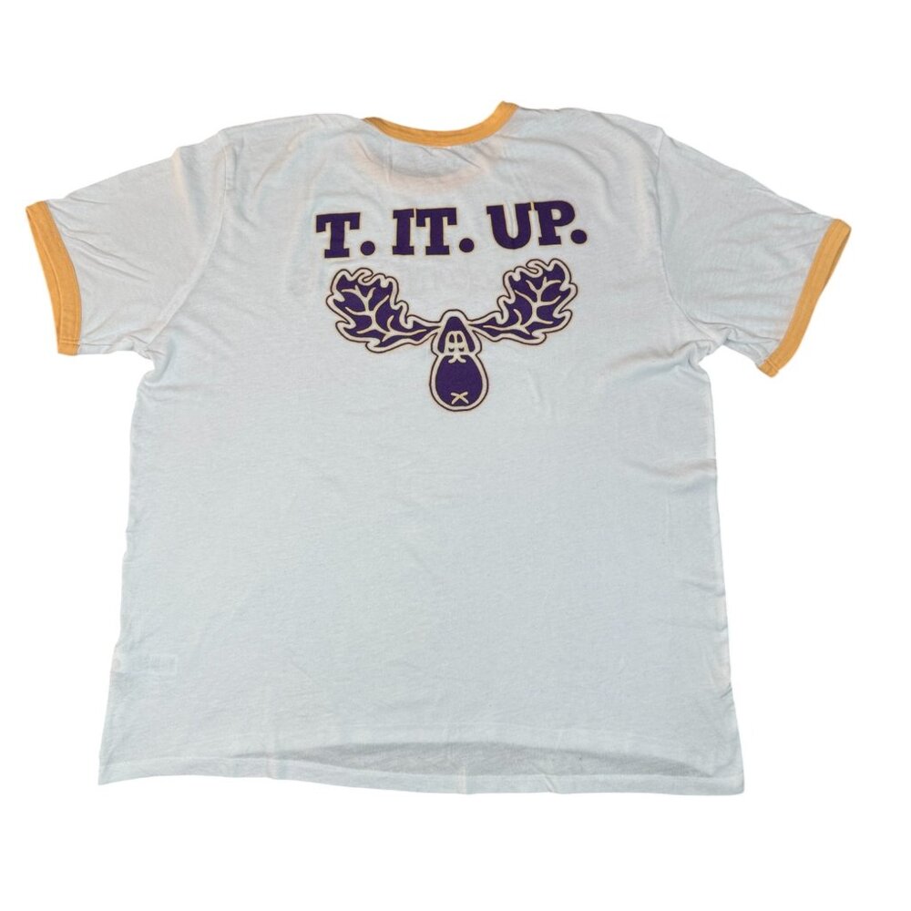 Balcony Bengals LSU Ringer Tee | Men’s L | White Gold